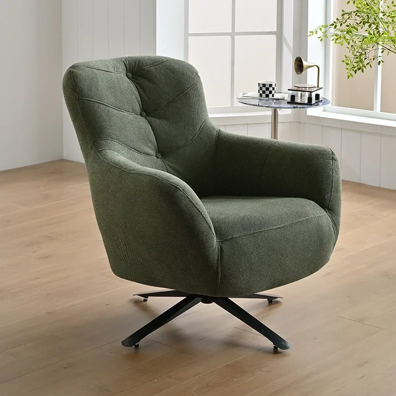 Italian minimalist single rotating sofa chair comfortable and sedentary