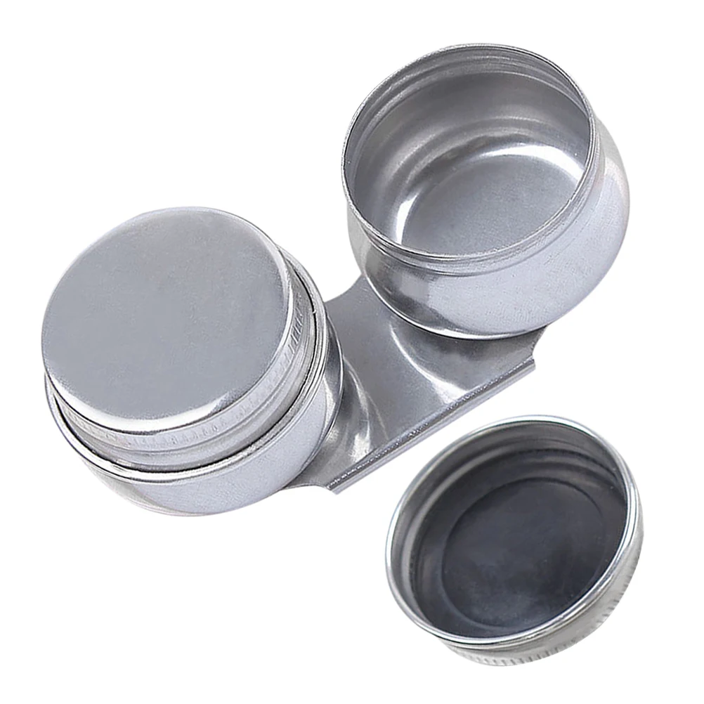 

Stainless Steel Double Oil Painting Palette Cup Leak Proof Lid Paint Brush Cleaning Jar Artists Oil Acrylic Supplies