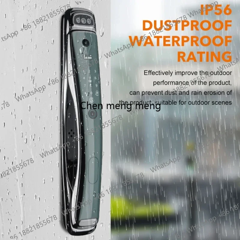 Tuya Smart Door Lock Multilingual Fingerprint Household Automatic Entry Door Face Lock Wooden Combination Electronic Lock