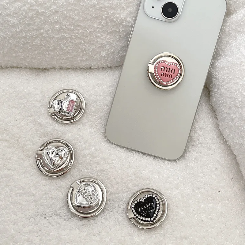 

Korean ins Cute 3D Love Heart Phone Grip Tok Stand For iPhone Samsung Folded Holder Finger Ring Support Bracket Girls Gift