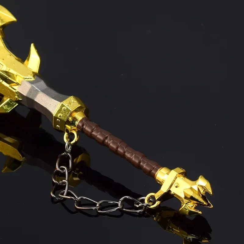 Juego de eslabones de trituradora de Lynel salvaje, modelo de arma periférica, llaveros de espada de Metal, colección de adornos, manualidades, juguetes, regalo para niños, 15cm