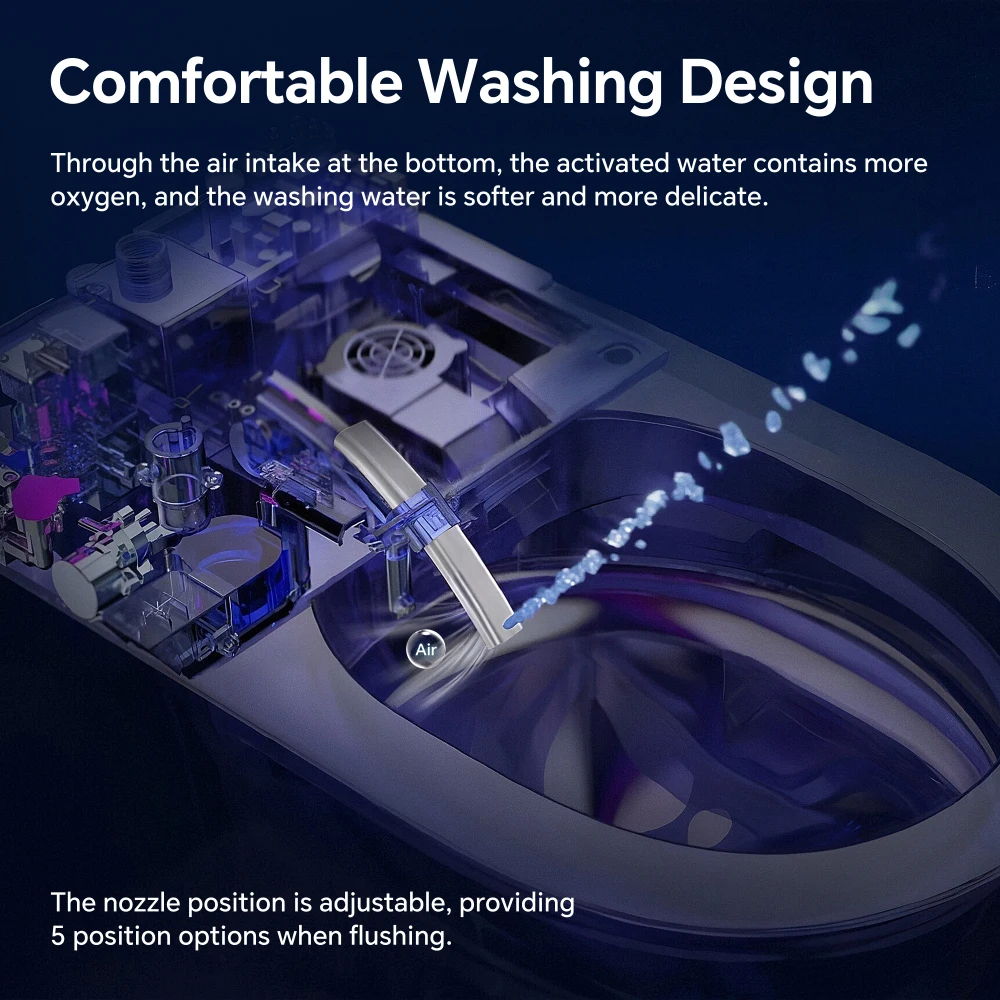 WC intelligent allongé avec bi - Elongated Bidet Toilet Seat Warm Dryer avis et prix