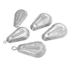 Flat Lead Sinker with Hanging Ring Fishing Weights 10g/20g/40g/60g/80g/100g/120g/200g/300g Lead Weights Fishing Accessories
