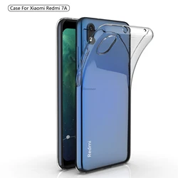 Clear Case for Xiaomi Redmi 7A Transparent TPU Shockproof Phone Case Redmi 7A Protection Cover