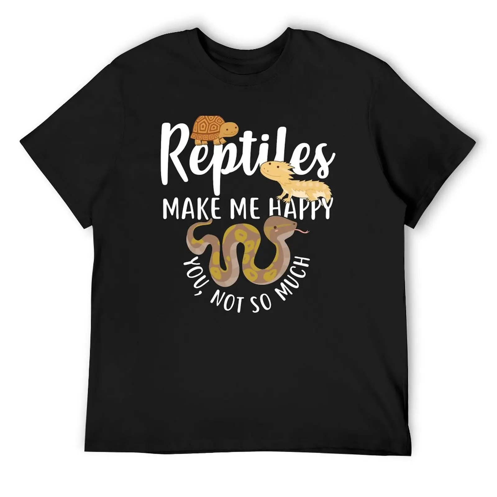 Reptiles Make Me Happy T-Shirt hippie clothes quick drying mens t shirts casual stylish