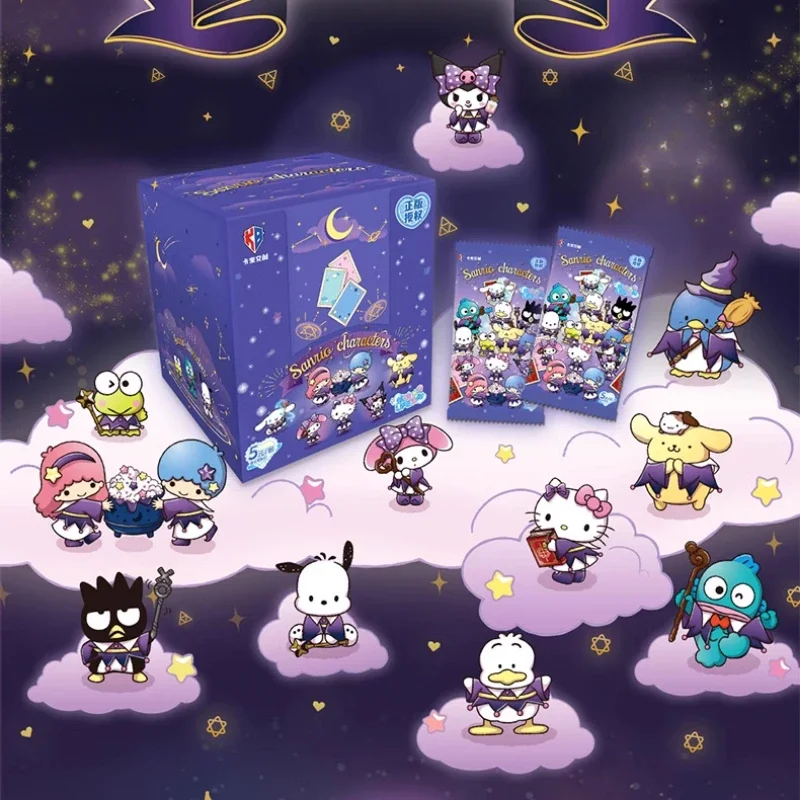 في المخزون شخصيات بطاقة متعة سينامورول BabyCinnamoroll Kuromi مرحبا كيتي حزمة أنيمي جمع بطاقات ألعاب أطفال الهدايا