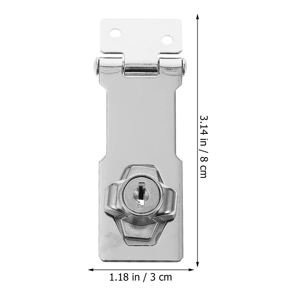 

2Pcs Stainless Steel Sliding Door Latch Security Lock No Drill Installation Home Safety Door Locks for Bathroom Bedroom Kitchen