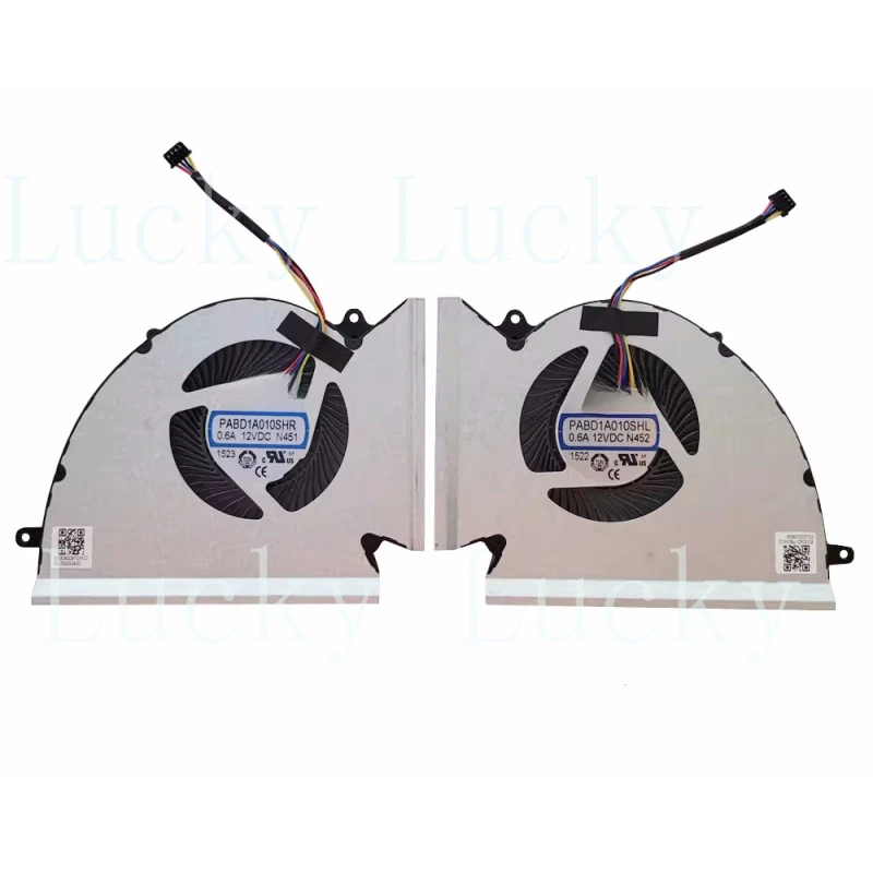 f New CPU GPU Fan For MSI GP76 GE76 WE76 MS-17K2 MS-17K3 PABD1A010SHR N451 N452