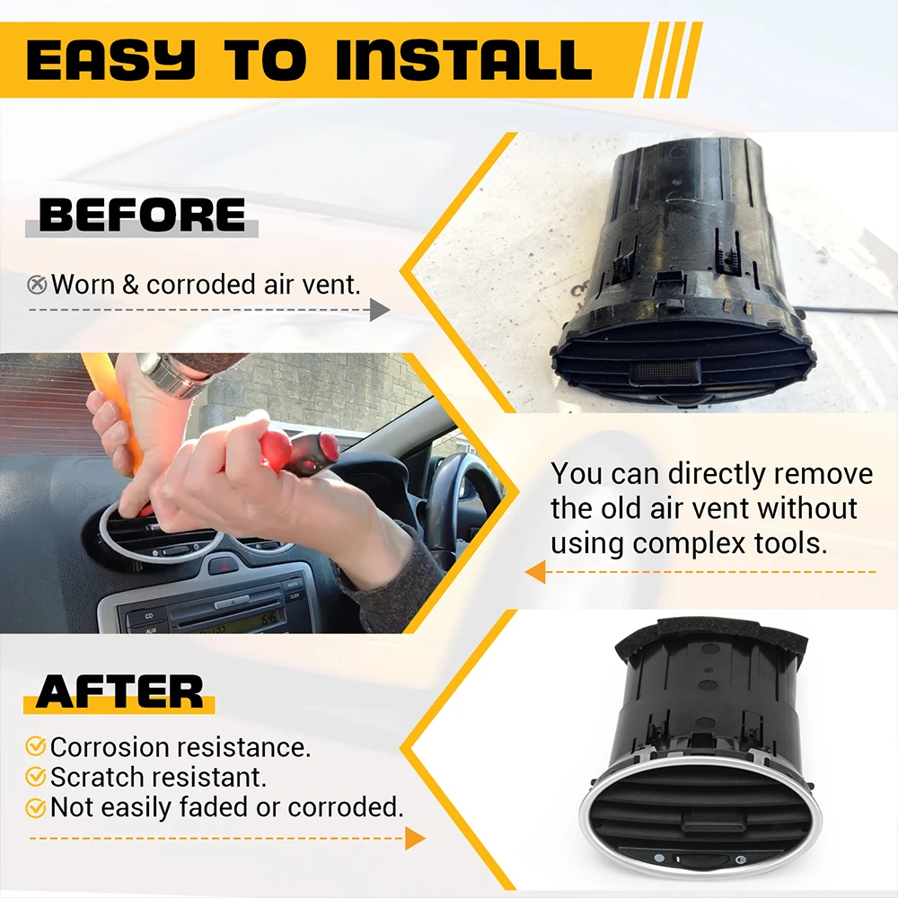 

Крышка воздуховода кондиционера центральной приборной панели с вентиляционным отверстием регулятора, совместимая с Ford Focus второго поколения 4M51A014L21AD