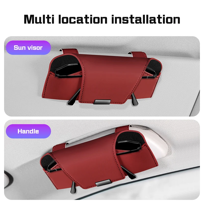 ل ألفا روميو جوليتا 159 147 156 166 ميتو بريرا جوليا ستيلفيو الجلود سيارة قناع نظارات حافظة نظارات شمسية صندوق كليب اكسسوارات #1