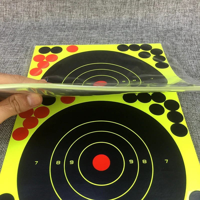 

50Pcs Black Red Yellow Fluorescent Shooting Exercises Splatter Target Stickers Set Shooting Target Training Supplies Stickers