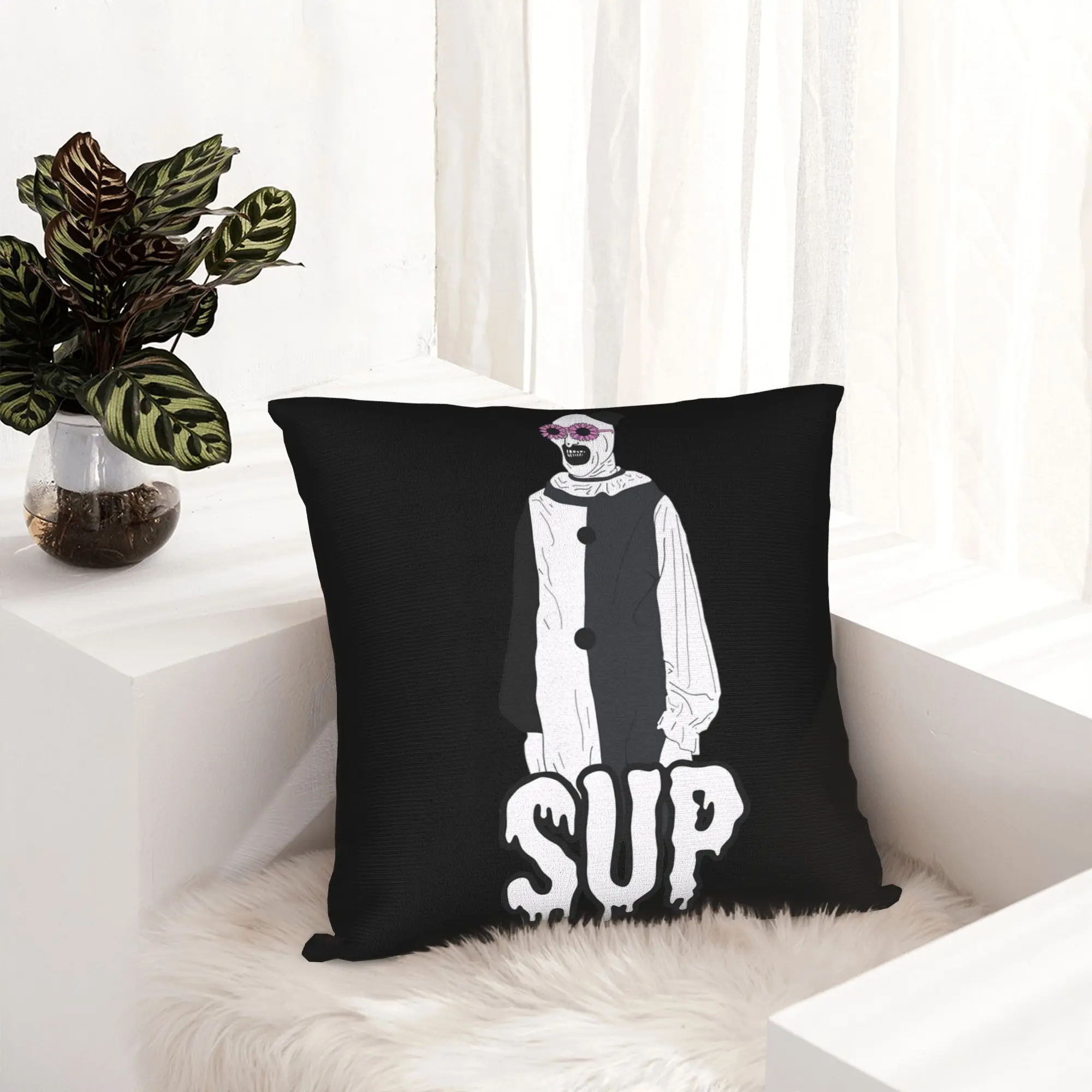 Terrifier Art The Clown Pillowcase Soft Polyester Cushion Cover Decor Horror Halloween Film Pillow Case Cover Seat Dropshipping