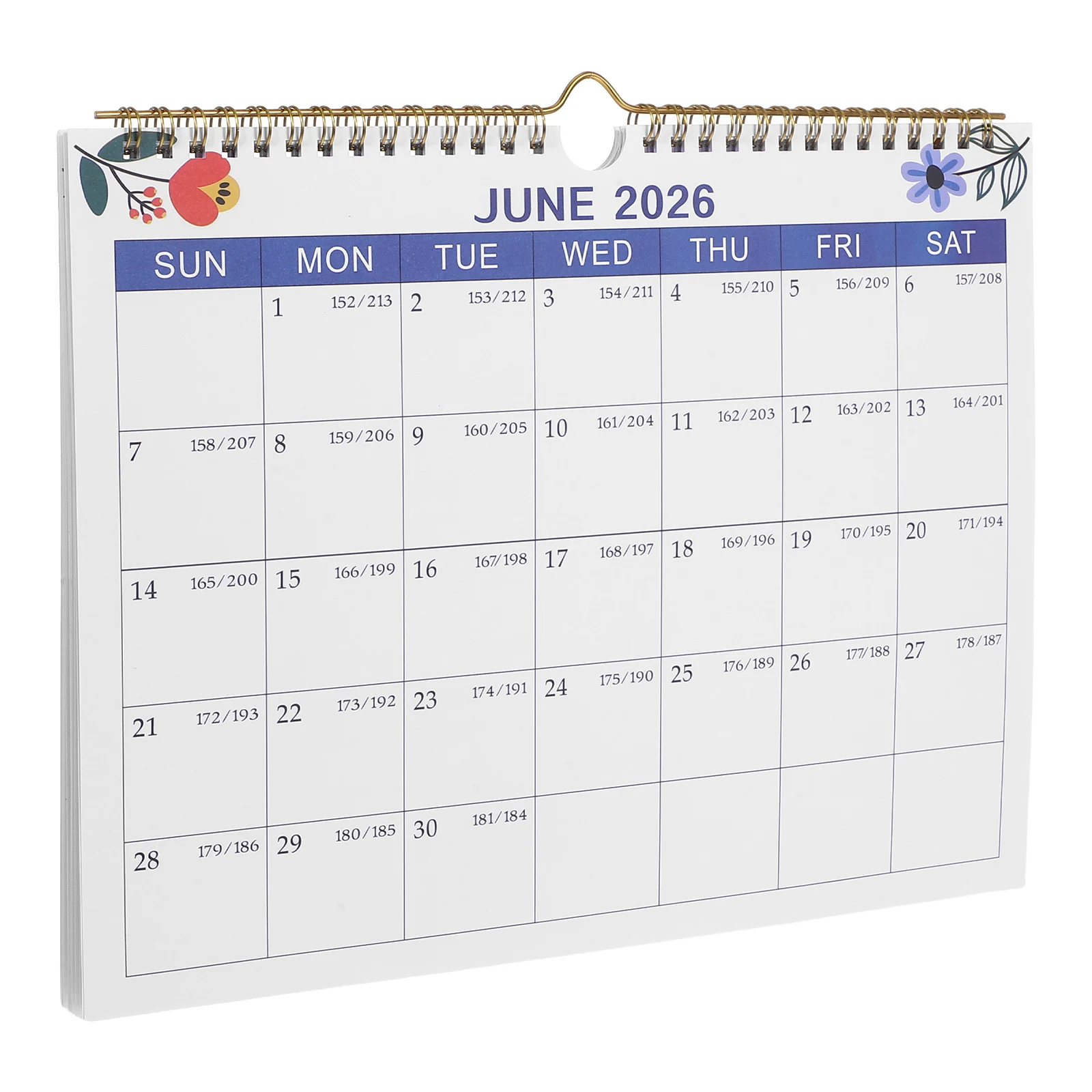 

Wall Hanging Calendar Dry Erase Festival Large Family Event Annual English Coil for Home Planning