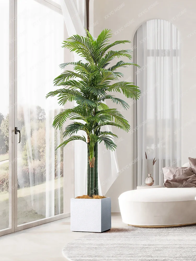 Nordic Style Simulation Large Plant Decoration Large Brown Sunflower Areca Palm Floor Living Room Decoration