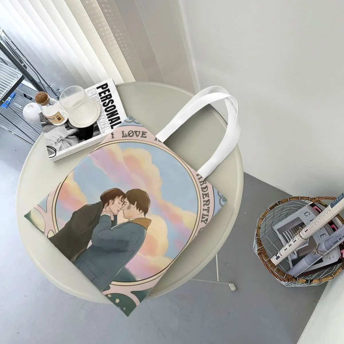 فخر وتحامل الأزهار إقتباس أكياس التسوق قماش حمل حقيبة قابلة لإعادة الاستخدام للسيدات حقيبة كتف حقيبة يد للسفر