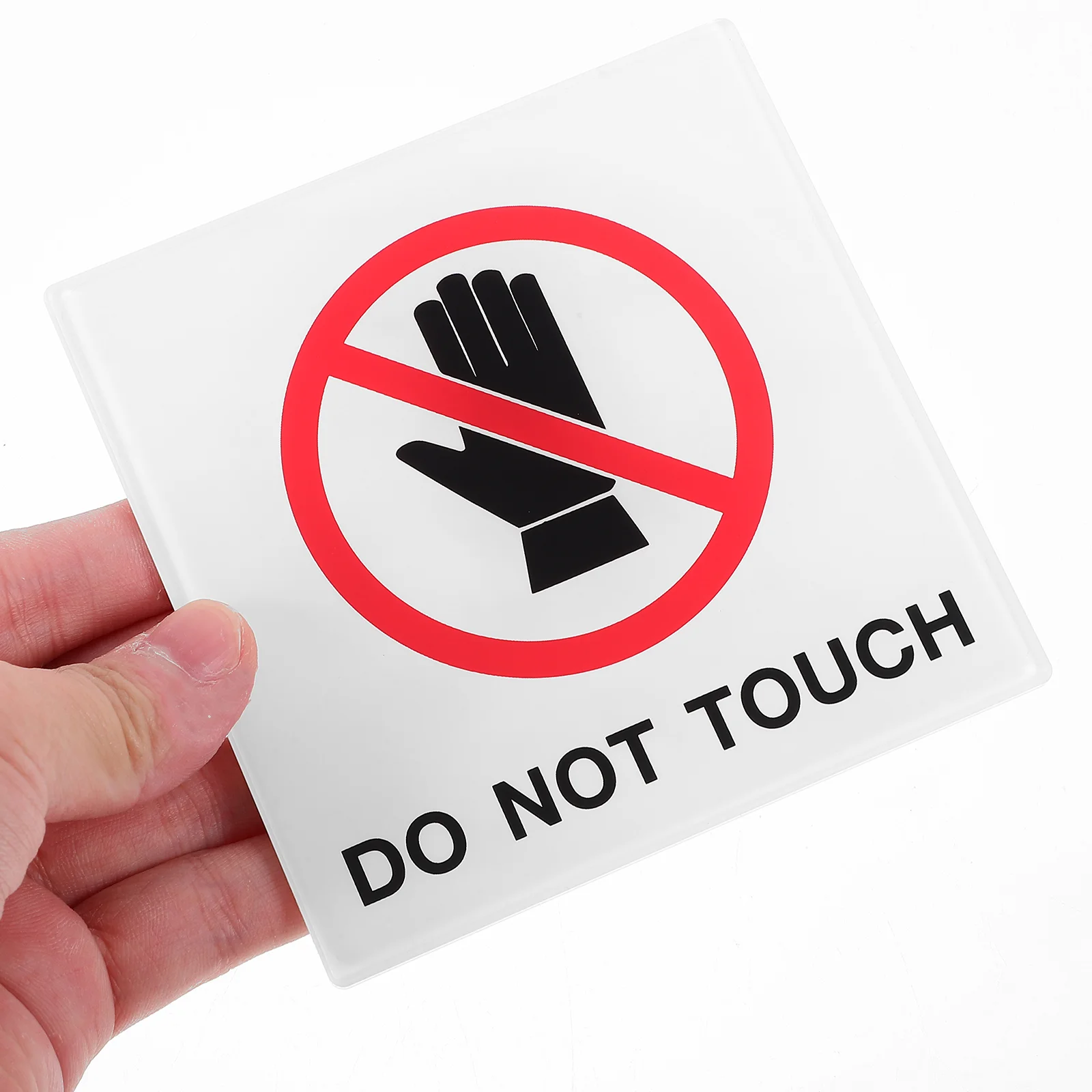 No Touching Signs Device Do Not Security Peel and Stick Safety Warning White Out Tape