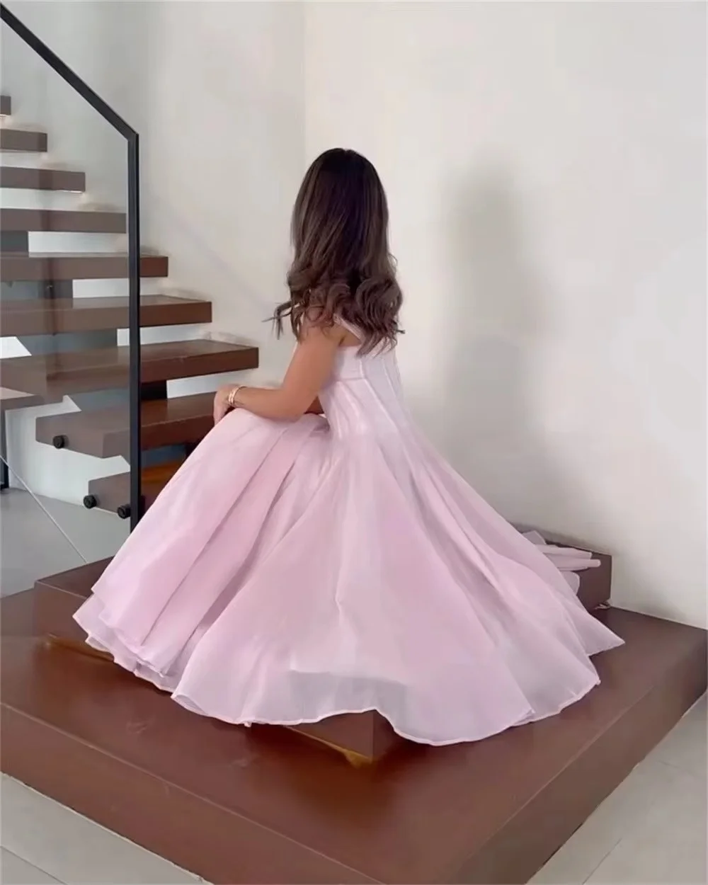 Ladies Square Neck Tulle Evening Dresses Cap Sleeve A Line Midi Formal Gown Elegant Wedding Guest Party Dresses For Women