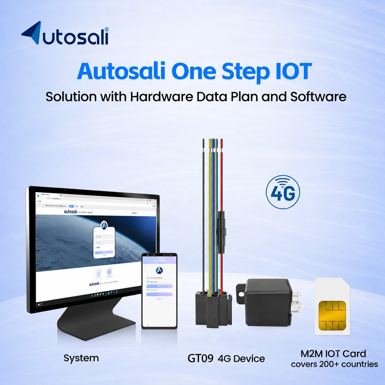 Autosali GT09 Mini 4G GPS Tracker for Car Motorcycle | Real Time Tracking | Geo-Fence | ACC Detection | IP65 Waterproof