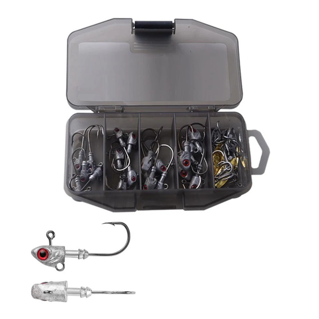 الفضة عالية القوة هوك مجموعة رئيس هوك تهزهز رئيس إغراء الصيد معالجة مجموعة مع ملامح الأسماك واقعية اثنين مكدسة #1