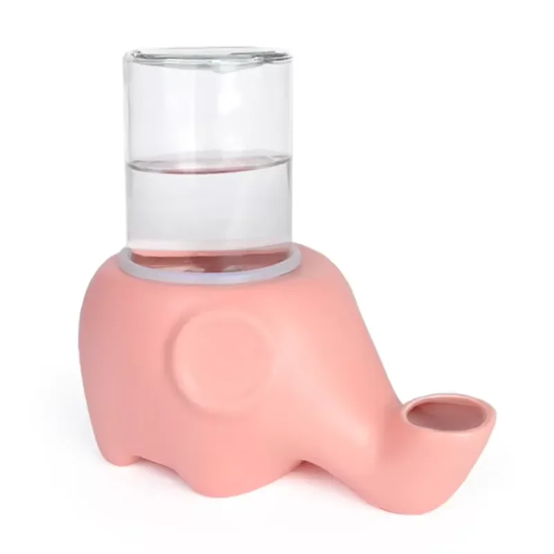 Cat Water Dispenser for Ceramic Cartoon Elephant Pet Automatic Refill Large Capacity Water Fountain