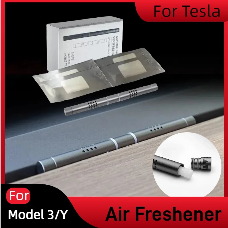 Car Air Outlet Fragrance For Tesla Model 3 Model Y Invisible Air Vent Perfume Solid Diffuser Stick Aromatherapy Scent Diffuser