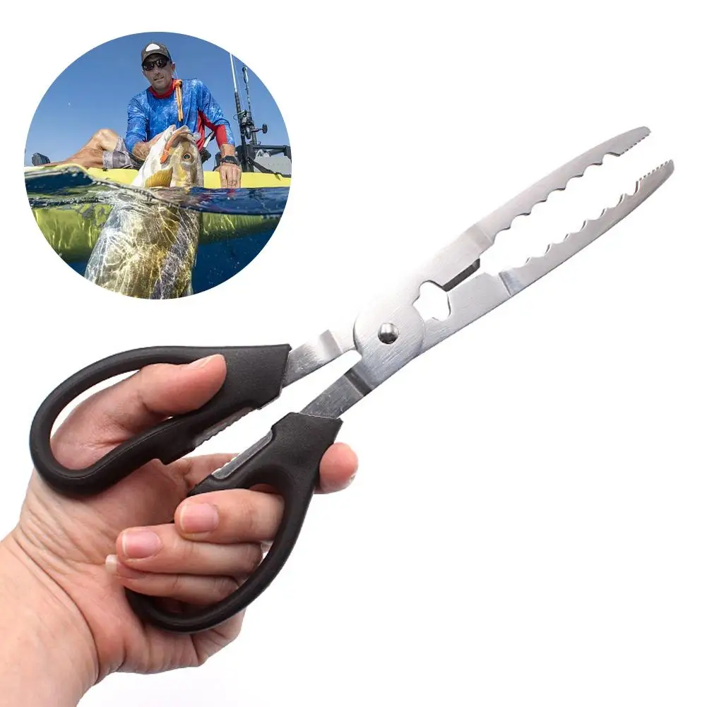 Multifunctional Fishing Pliers Gripper Stainless Steel Fishing Plier Scissors Tackle Accessories For Fisherman Angler U0Y0 image 2