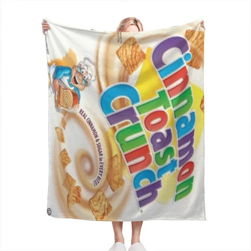 Cinnamon Toast Crunch Throw Blanket Soft Velvet Blanket Travel Bedding Blanket Home Decor Fleece Blanket