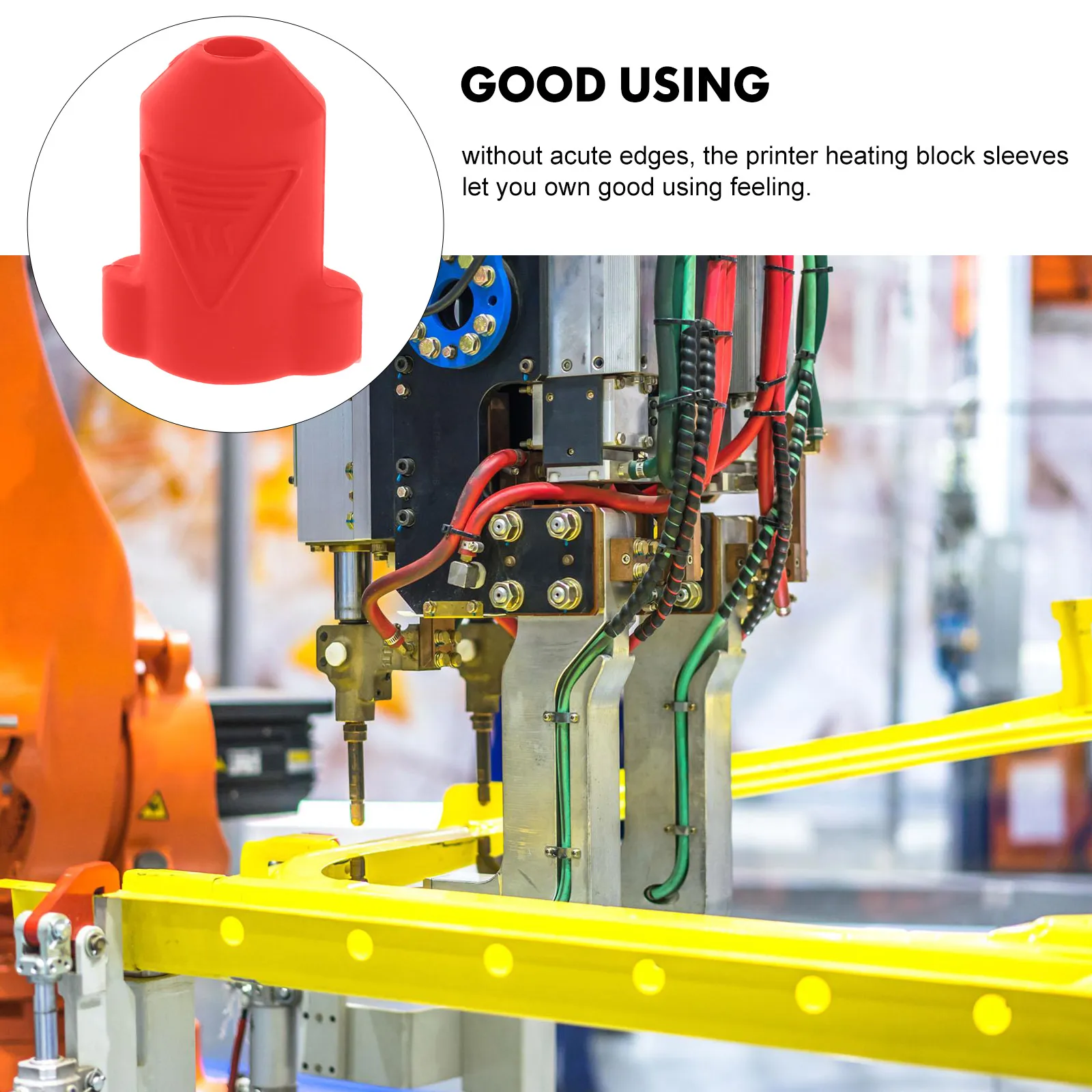 

4 Pcs Printer 3D Printing Head Insulation Cover Electric Part Heater Block Silicone Sock Covers Extruder Red Heating Socks