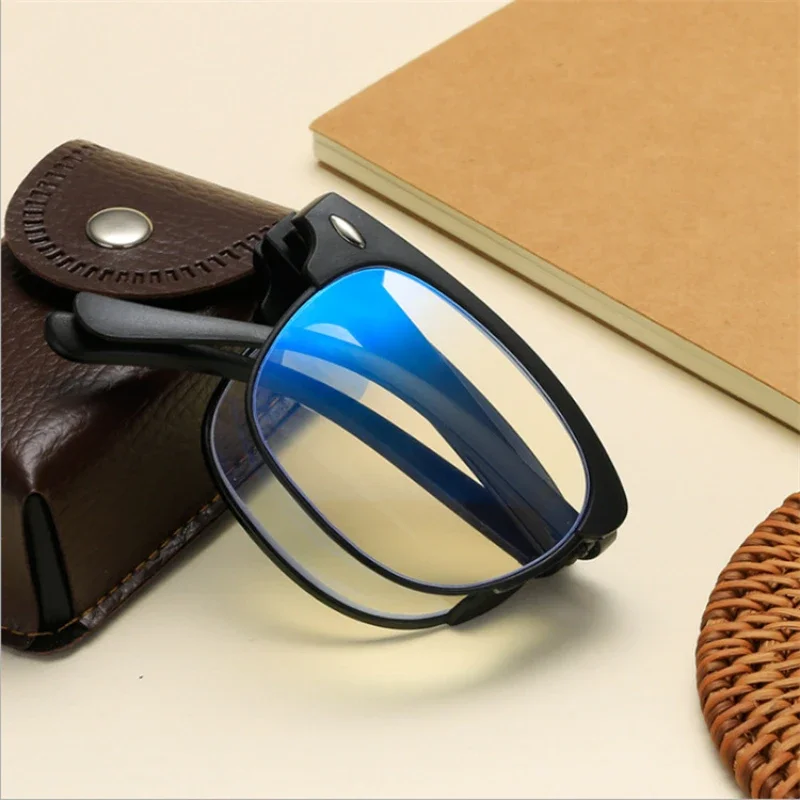 High Quality HD Lens Reading Glasses for Men Women Fashion Half Frame Presbyopia with Glasses Box Classical Folding Eyeglasses