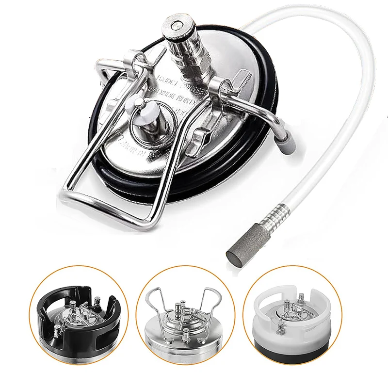 

Крышка бочонка карбоназации с 2-микронным диффузионным камнем для бочонка Corny, шариковый замок из нержавеющей стали, крышка бочонка, карбонизированная крышка бочонка для пива