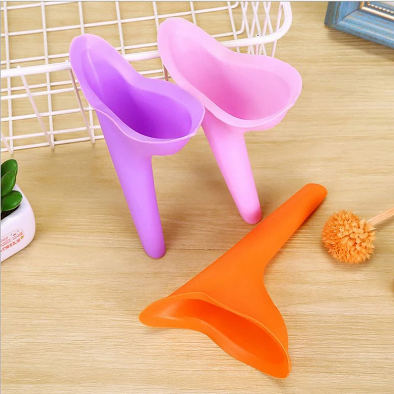 2Pcs Women Urinal Car Urinal Bucket Outdoor Standing Urine Emergency Travel Portable Reusable Camping Device Urinal Stand Up