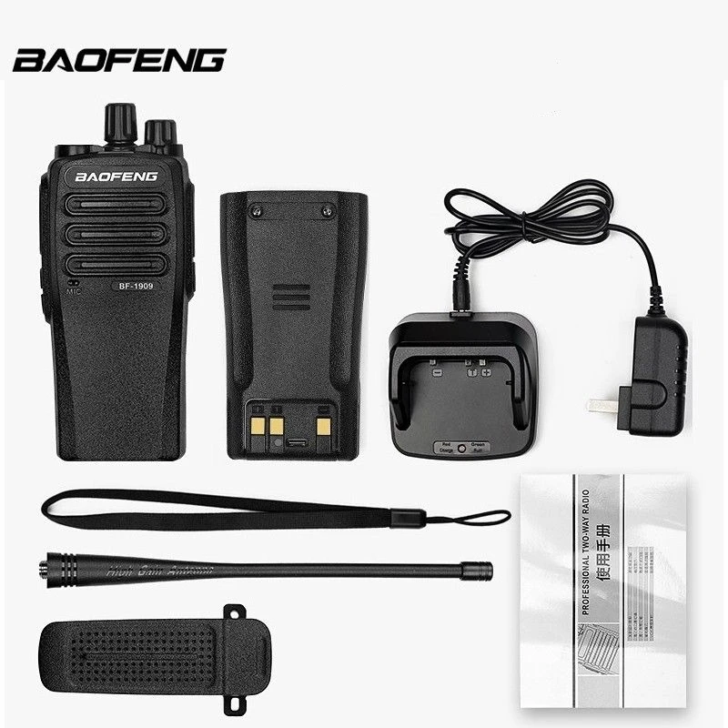 Baofeng BF-1909 جهاز اتصال لاسلكي عالي الطاقة لمسافات طويلة الاتصالات في الهواء الطلق موقع البناء جهاز اتصال لاسلكي محمول أصلي