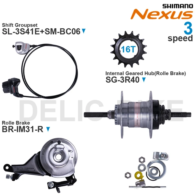 SHIMANO NEXUS Internal Geared Hub SG 3R40 SG 3C40 SG 3C41 Shift Lever SL 3S41E SL 3S35 SM BC06 3 speed and 16T Original parts AliExpress