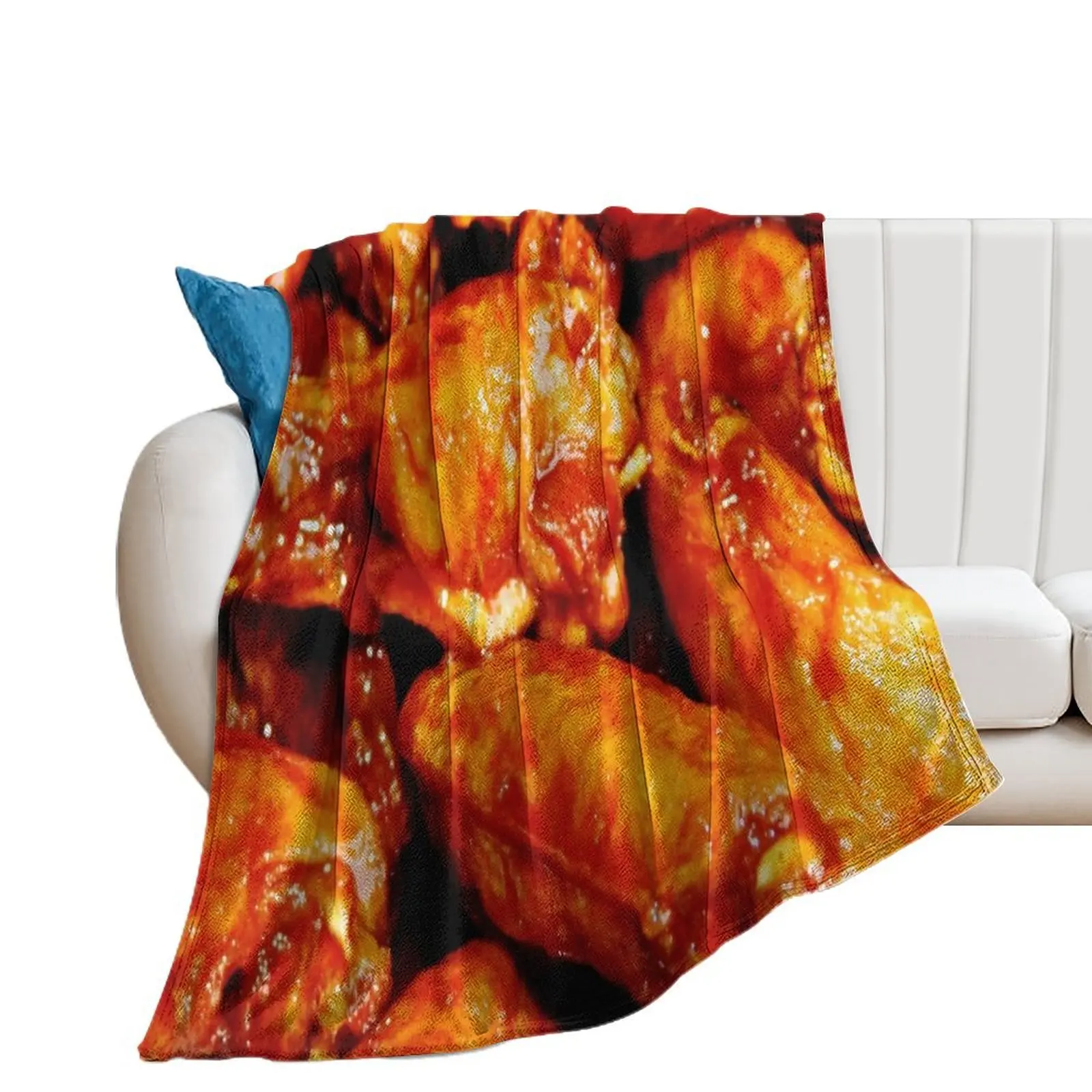 

chicken wings Throw Blanket Decorative Sofa funny gift Plaid on the sofa Designers Blankets