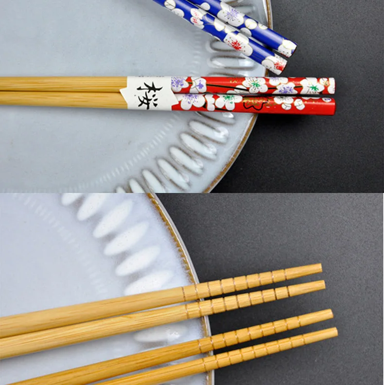 2 pair panda of bamboo chopsticks household long chopsticks non-slip set tableware chopsticks Multi color Wooden Chopsticks set