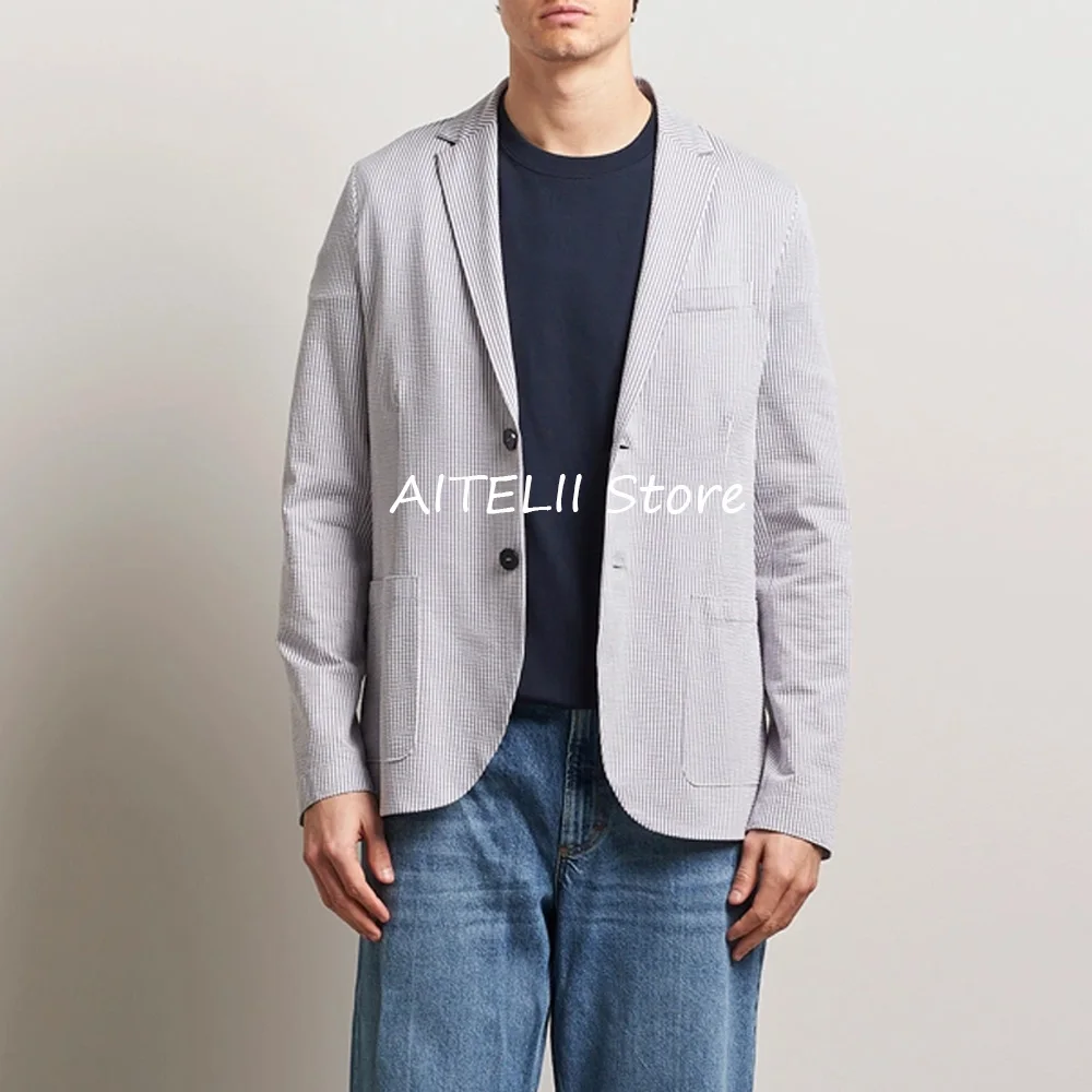 

Men's Jacket Suits Casual and Versatile Suit Jackets Two Buttons Corduroy Fabric Blazers for Man Fashion Blazer Clothing