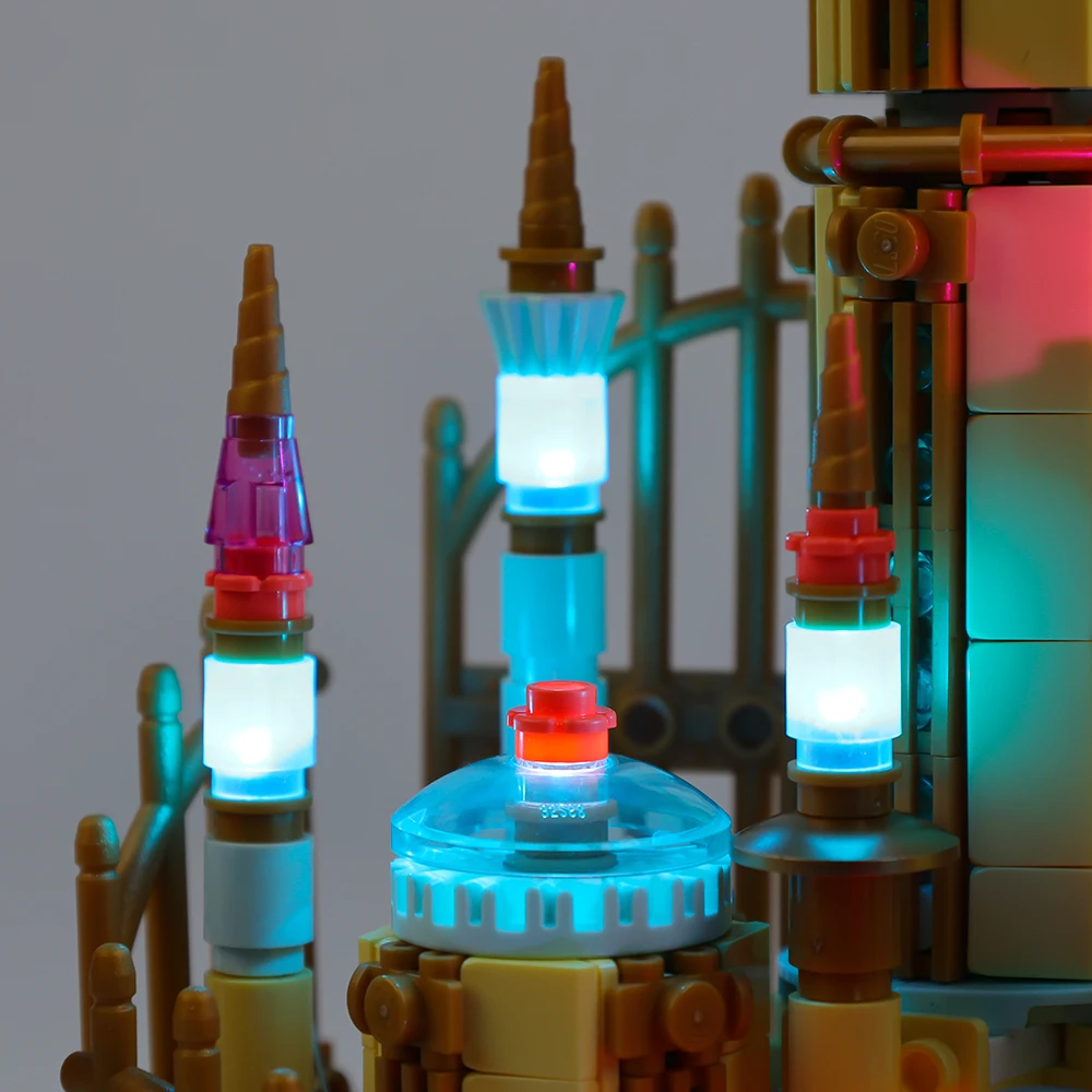 Coleção Castelo Mini Kit de Ariel Luz LED, Modelo Comemorativo, Não Incluir Modelo, 40708