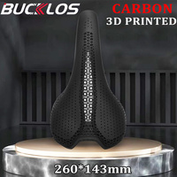 BUCKLOS Road Bicycle Saddle 3d Printed Breathable Bike Seat Carbon Fiber Racing Bike Seat Cushion 260*143MM 265*143MM