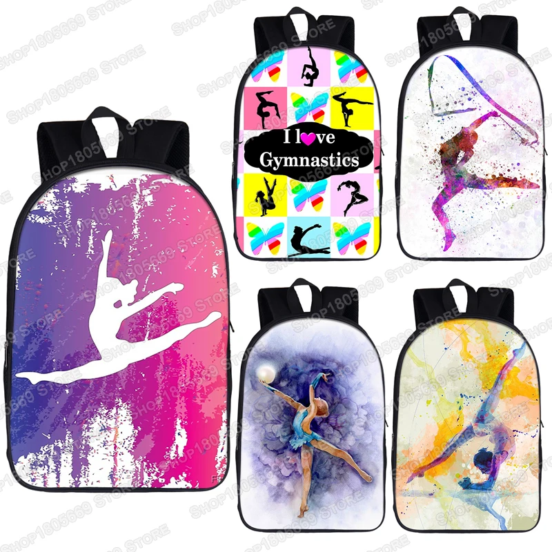 Gymnastics Art Backpack Men Women Laptop Backpack for Travel Gymnast Boys Girls Children School Bags Backpack Book Bag