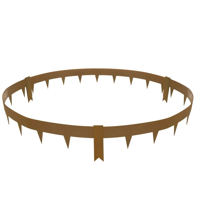 Borda de paisagem de aço, bordas de aço para jardim de 10 pacotes, tiras de 39,6 "L x 2" H, borda de afiação em martelo, dobrável