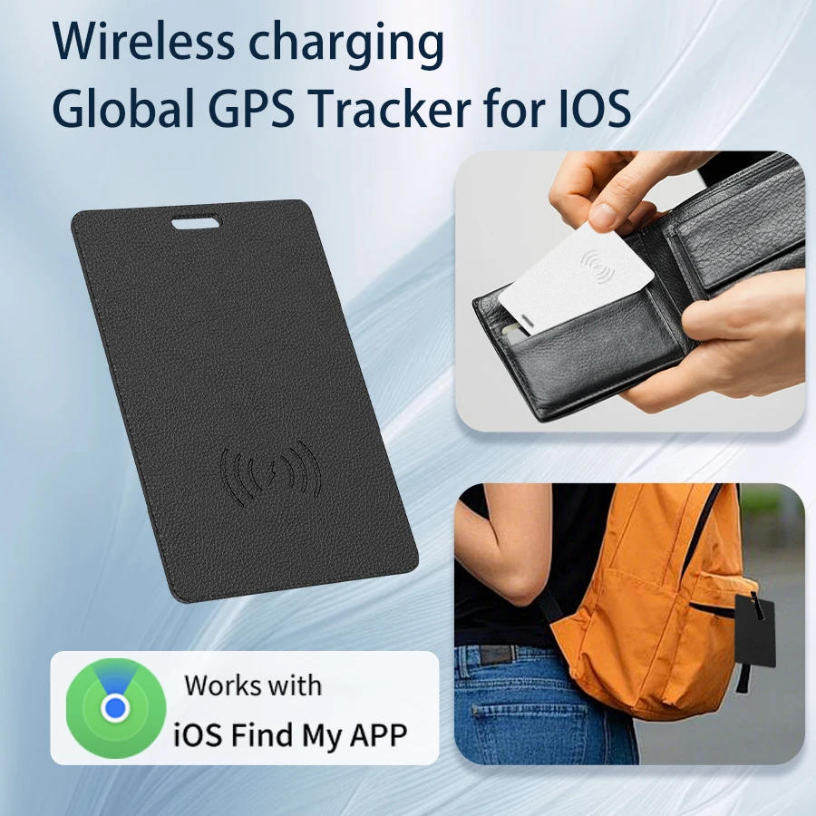 

Смарт-тег с защитой от потерь, GPS-трекер, беспроводная зарядка для iPhone IOS, приложение Find My, Bluetooth, глобальный позиционер, локатор, ключ-кошелек