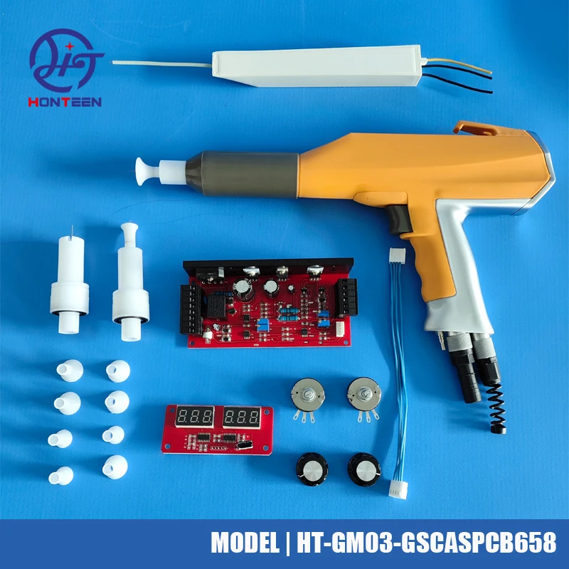 GM03 Powder Spray Gun Coating Gun Kit With HT-PCB-658 Control circuit board for e Electrostatic Powder Coating Machine Equipment