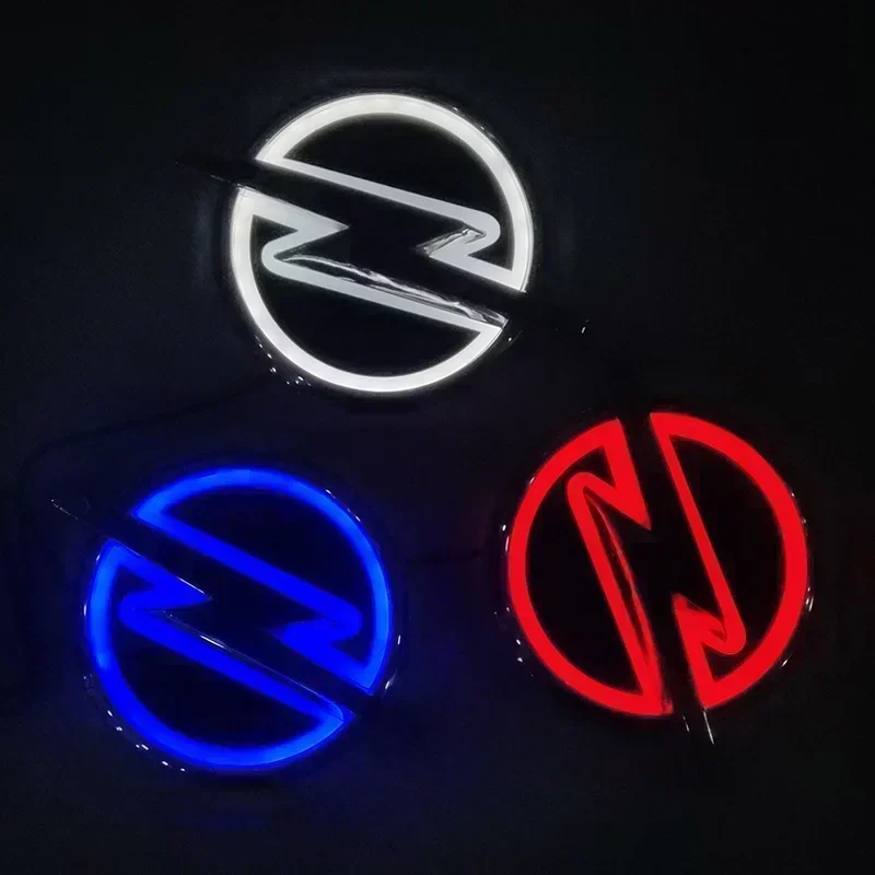 Samochodowa lampa LED z logo 5D jest odpowiednia dla Opel Corsa Astra Safely Vectra Antara Mokka logo logo zmodyfikowane materiały samochodowe.