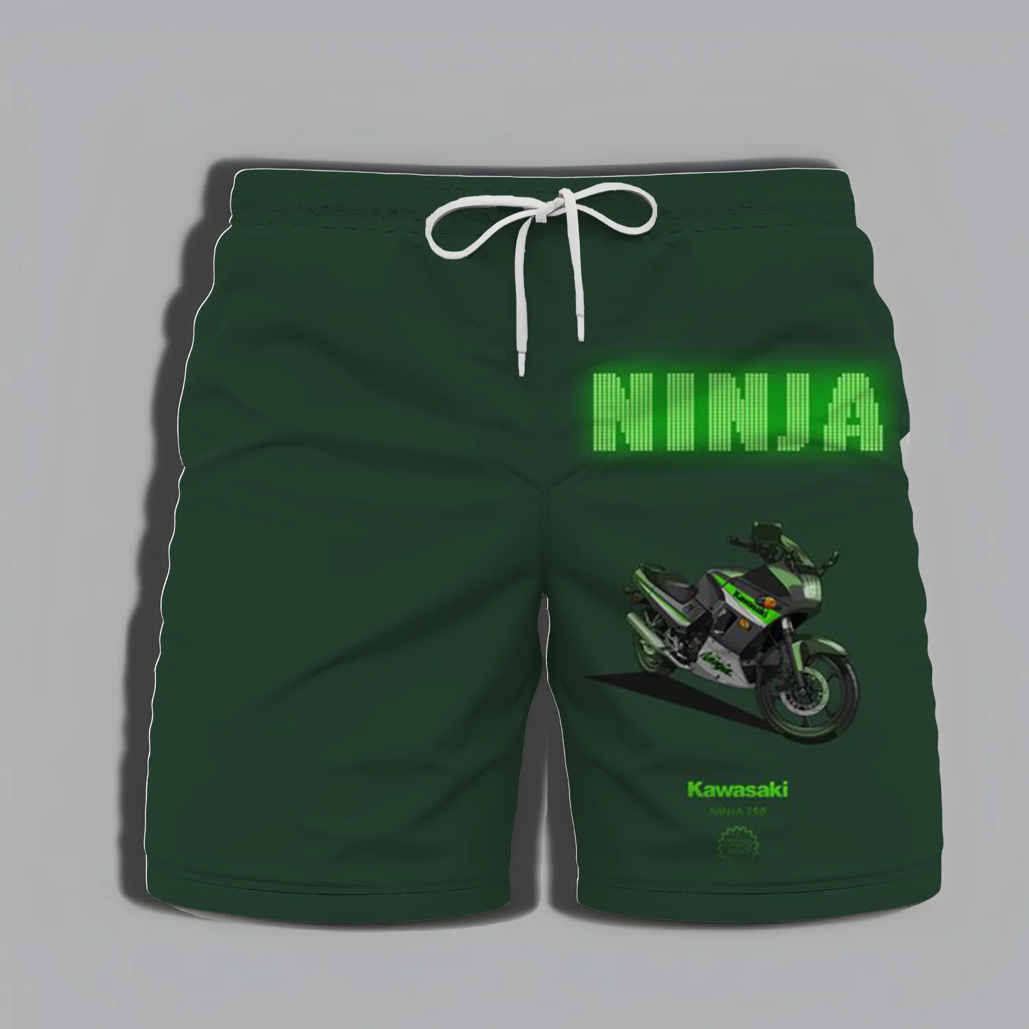 Kawasaki-Shorts d'été pour hommes, vêtements d'aventure, de bain, de haute qualité, impression de sports plication, salle de sport, moto, plage