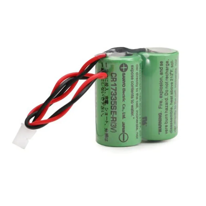オリジナルリチウムバッテリーパック,sanyo用プラグ付き,CR17335SE-R,2cr17335,CR17335-2, 6v,1650mah,MR-J4,wk17,MR-BAT6V1, 6v