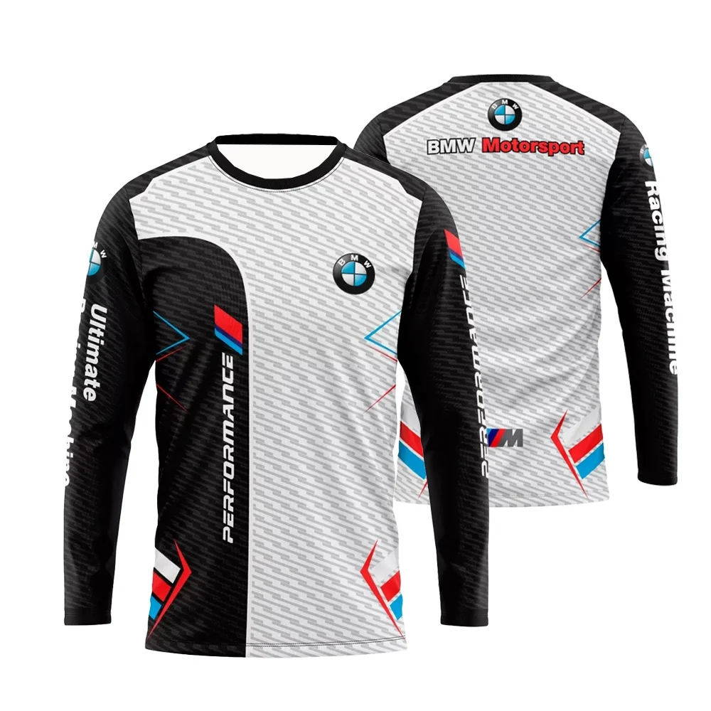 

Bmw Racing Style Черно-белый цветной велосипедный костюм с принтом Высокопроизводительный спортивный костюм M