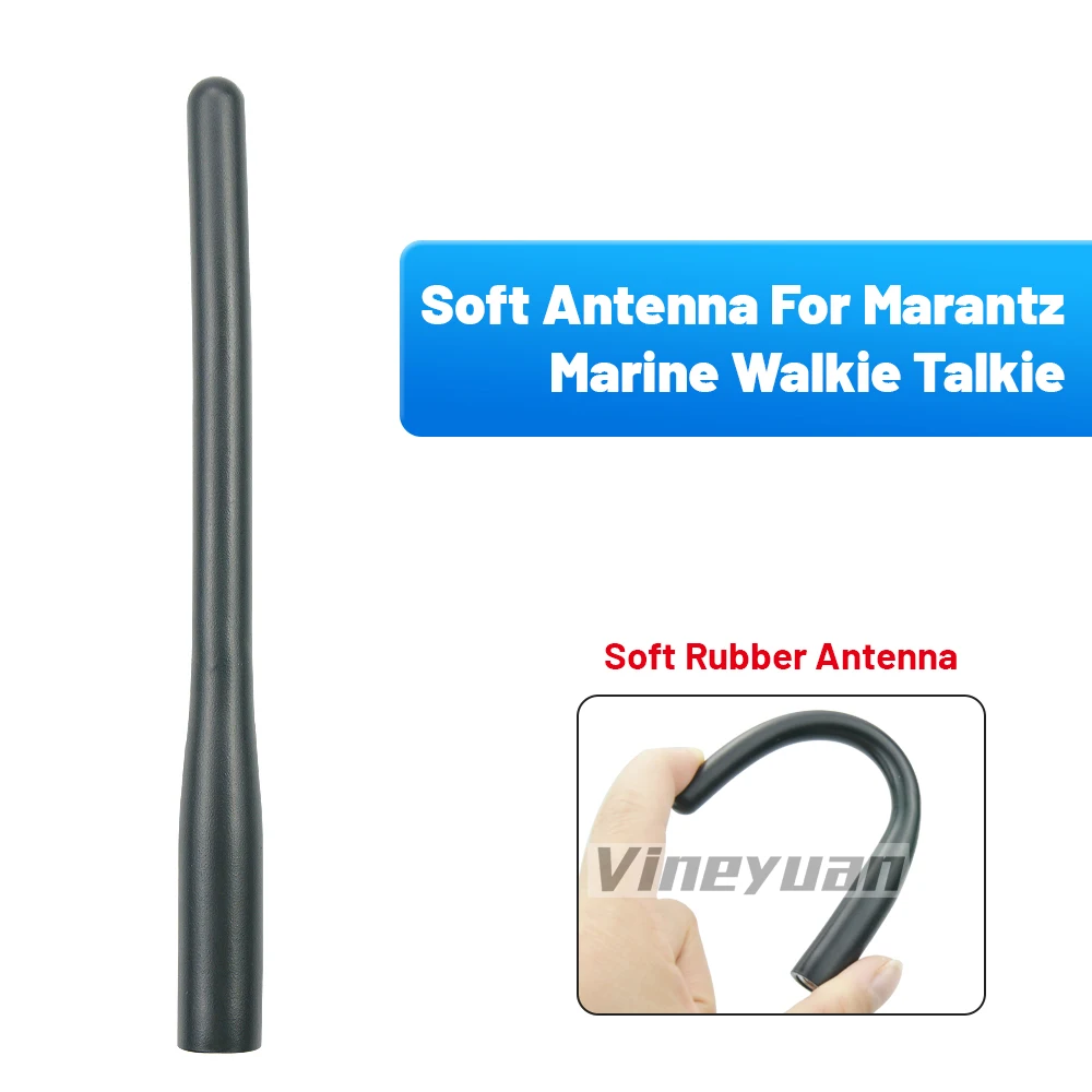 Antena de borracha macia de vhf para o horizonte padrão de marantz hx270s hx290 hx280 hx370s hx400is hx370sas marinho walkie talkie