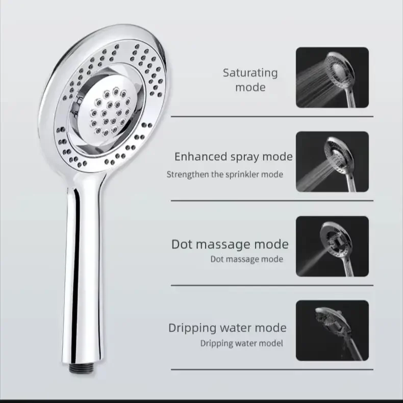 High Pressure Handheld Shower Head Explosion Proof Drop Proof Water Saving Rain Spray Universal Hangable Bathroom Accessories