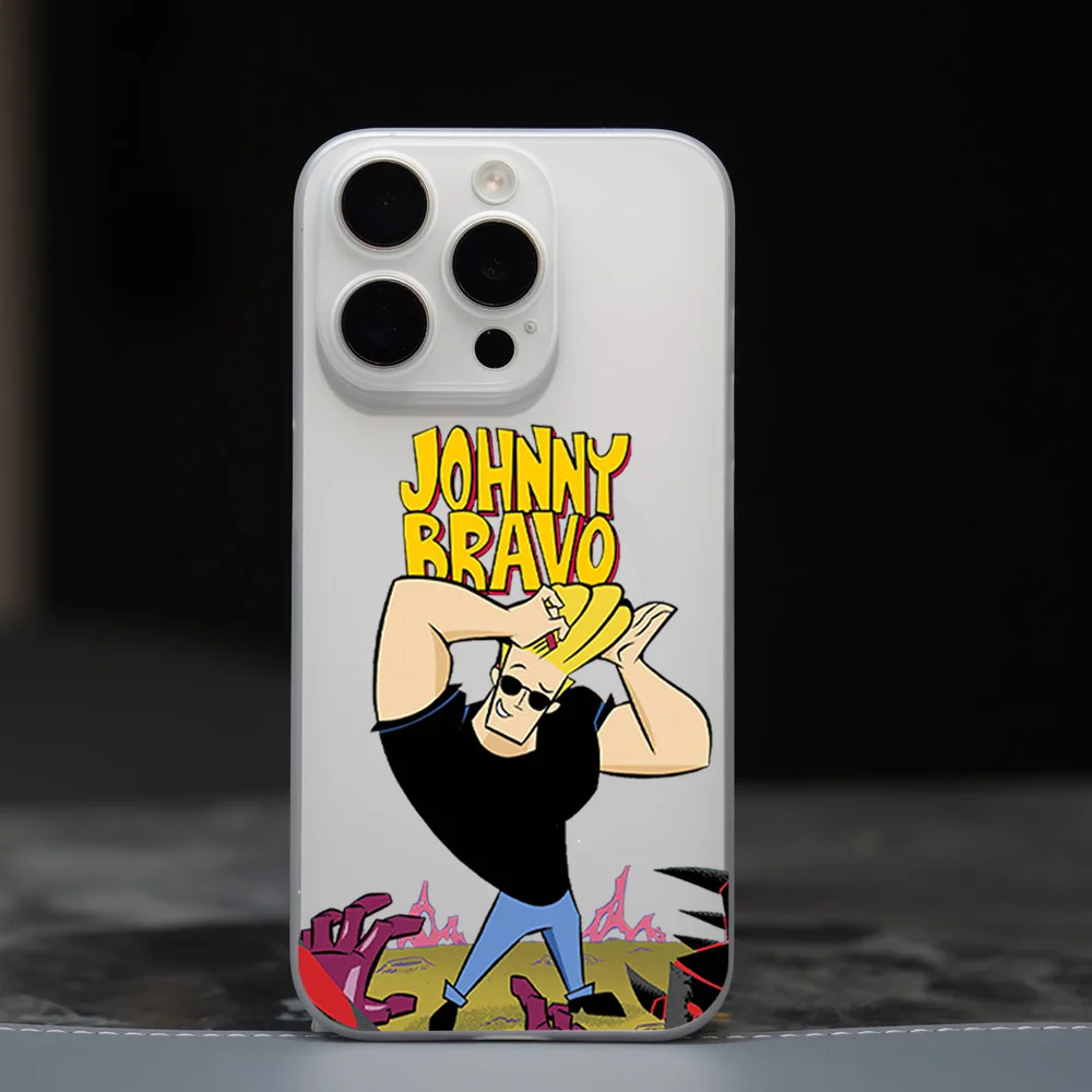 Johnny Bravo Cartoon Phone Case for iPhone 12 11 13 14 15 16 Max Pro Plus Magsafe Magnetic Wireless Cover