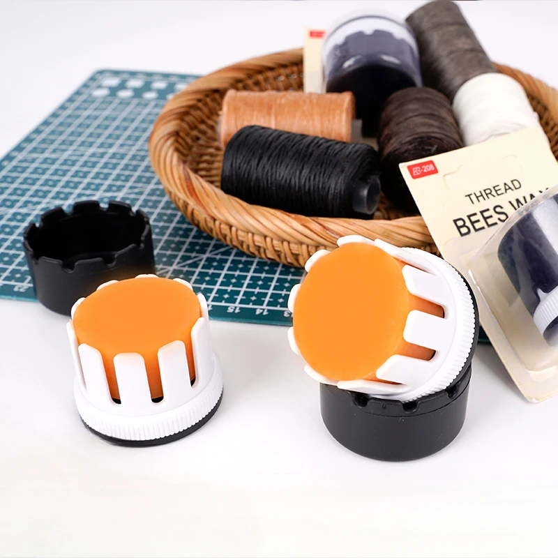 Rotary Thread Wax Macaron Series Smooth Pull Wire with Cover Silk Thread Cotton Thread Water-soluble Thread Wax Tool